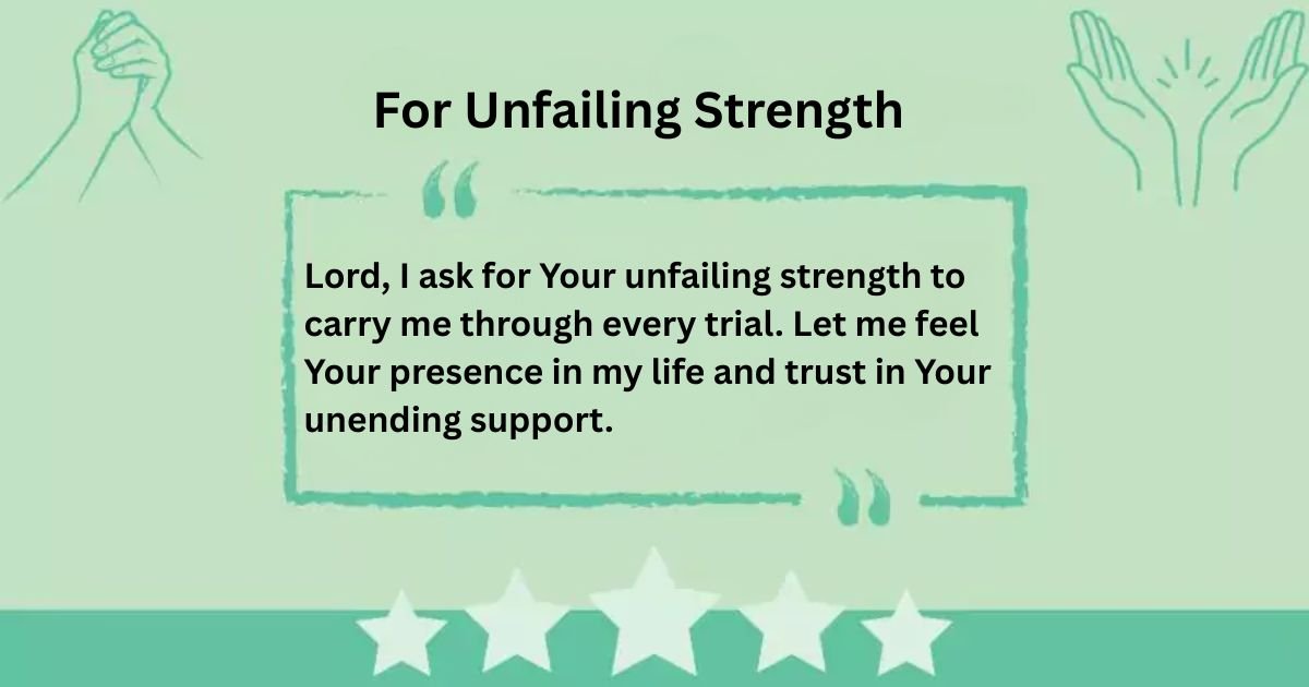 For Unfailing Strength