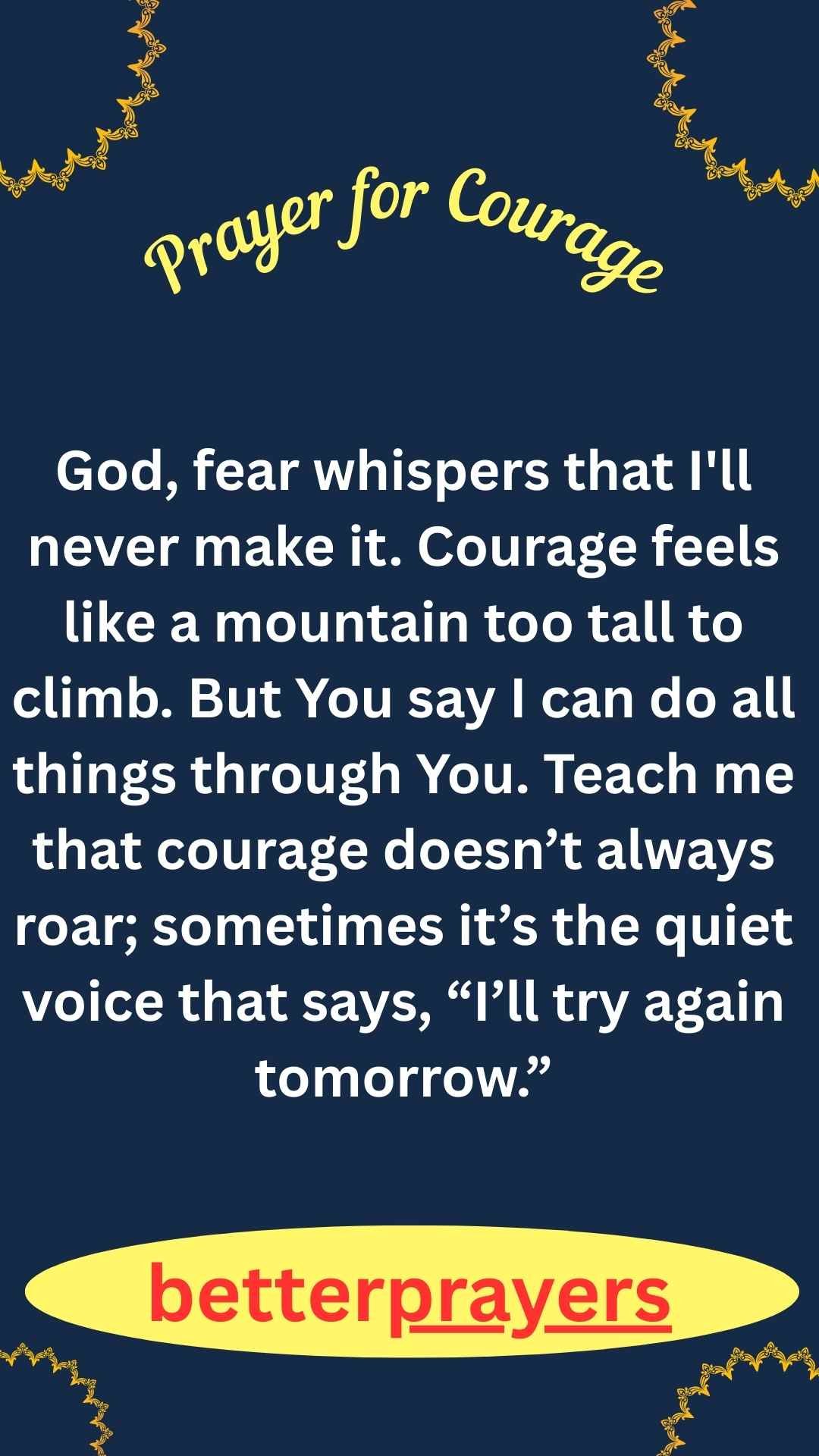 Prayer for Courage