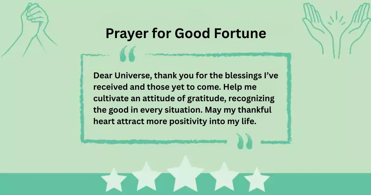 Prayer for Good Fortune