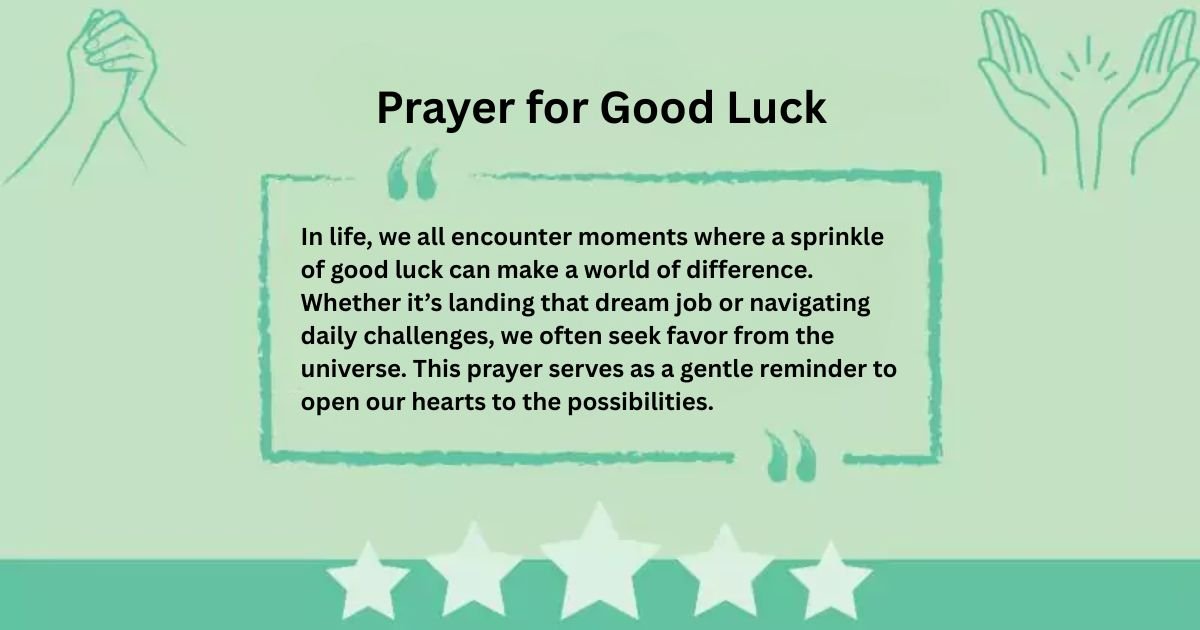 Prayer for Good Luck