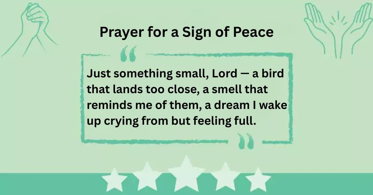 Prayer for a Sign of Peace