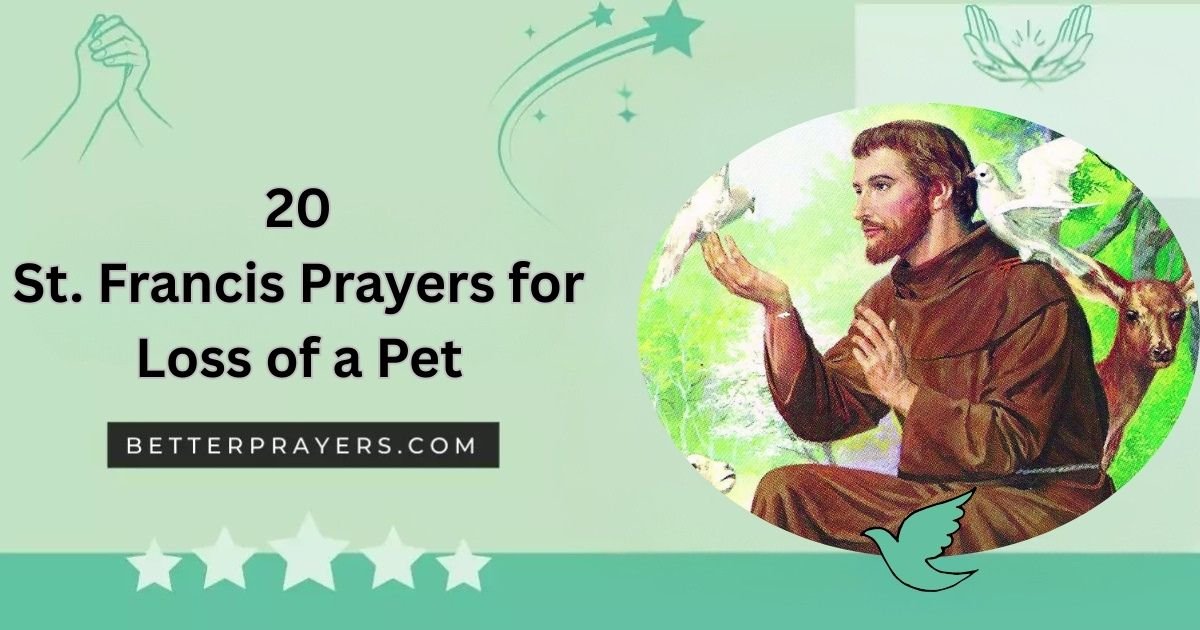 St. Francis Prayers for Loss of a Pet